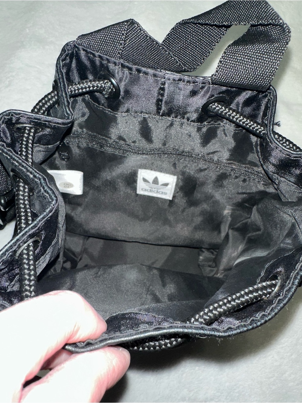 Adidas Black Drawstring Bucket Backpack - Picture 3 of 11